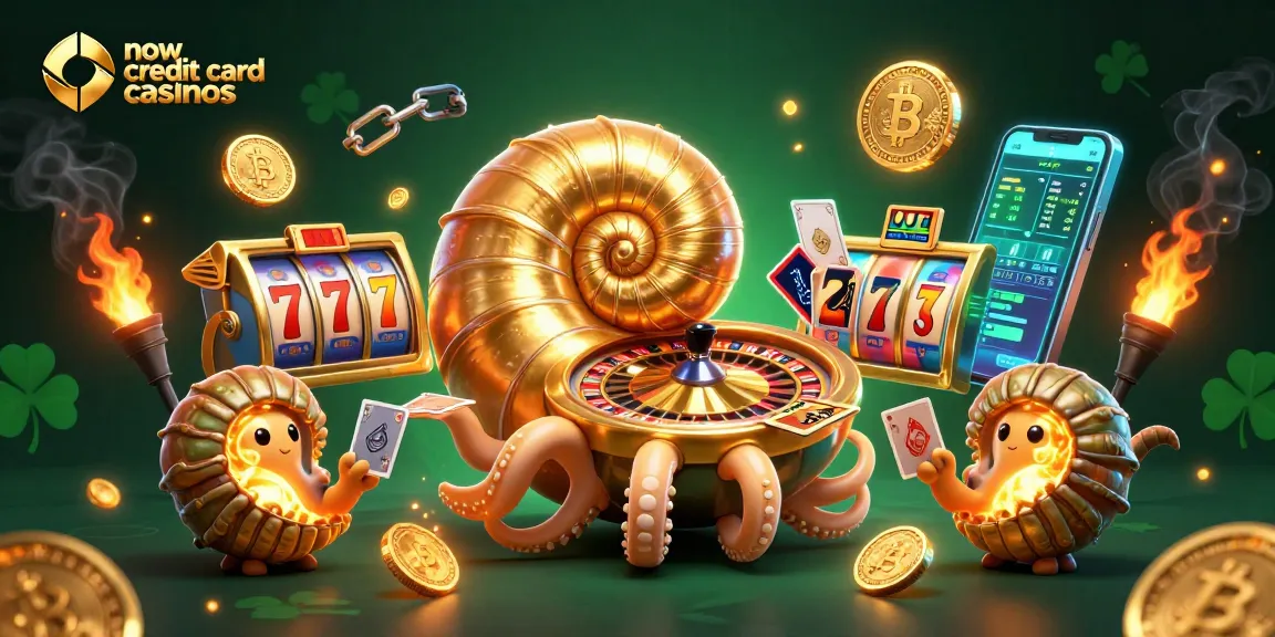 Experience thrilling gameplay at new credit card casinos with our 3D illustration of unique casino elements.