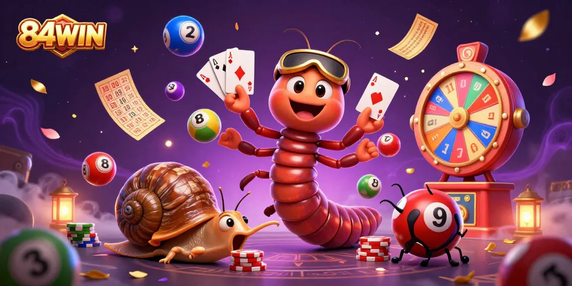 Engage with 84WIN's dynamic gaming experience featuring exciting characters and colorful game elements.