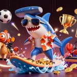 lc88 players enjoy vibrant online gaming with golden coins and lively characters in a dynamic casino scene
