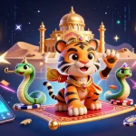 RIKVIP engages players with vibrant slot games and features thrilling casino elements in a magical scene.