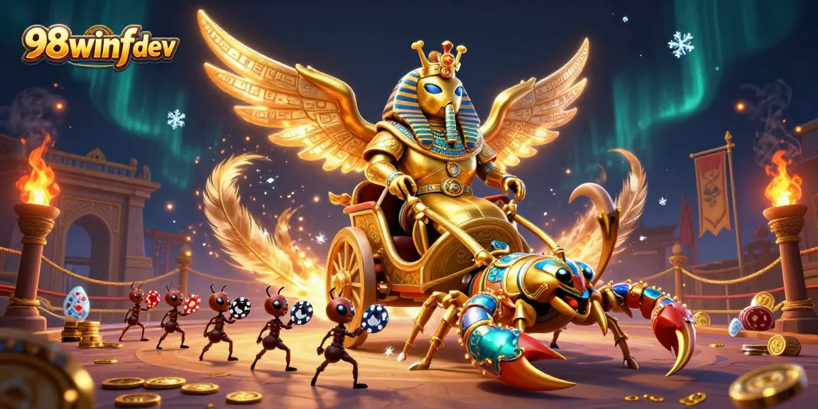 Engage with thrilling bets and games at 98winf dev, featuring a vibrant casino scene.