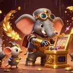 Play exciting slots at SC88 with a steampunk elephant and dazzling gold elements.