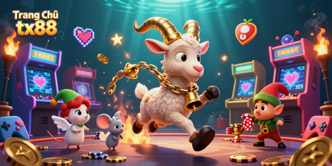 Win big at Trang Chủ tx88 as festive characters create a lively casino atmosphere with colorful games.