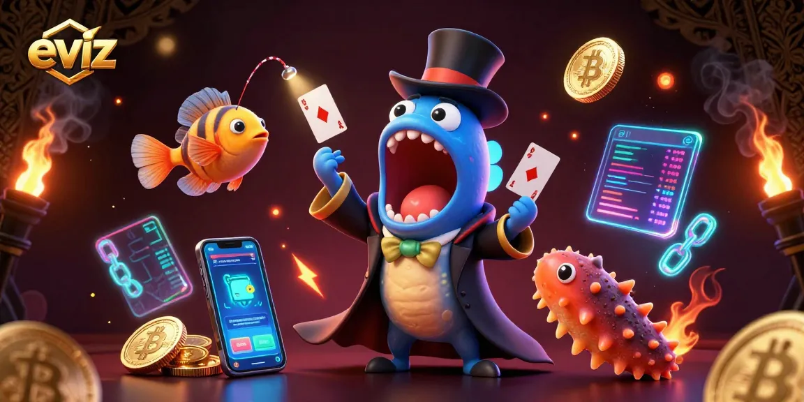 Unleash your luck at eviz with lively 3D characters and vibrant casino elements.