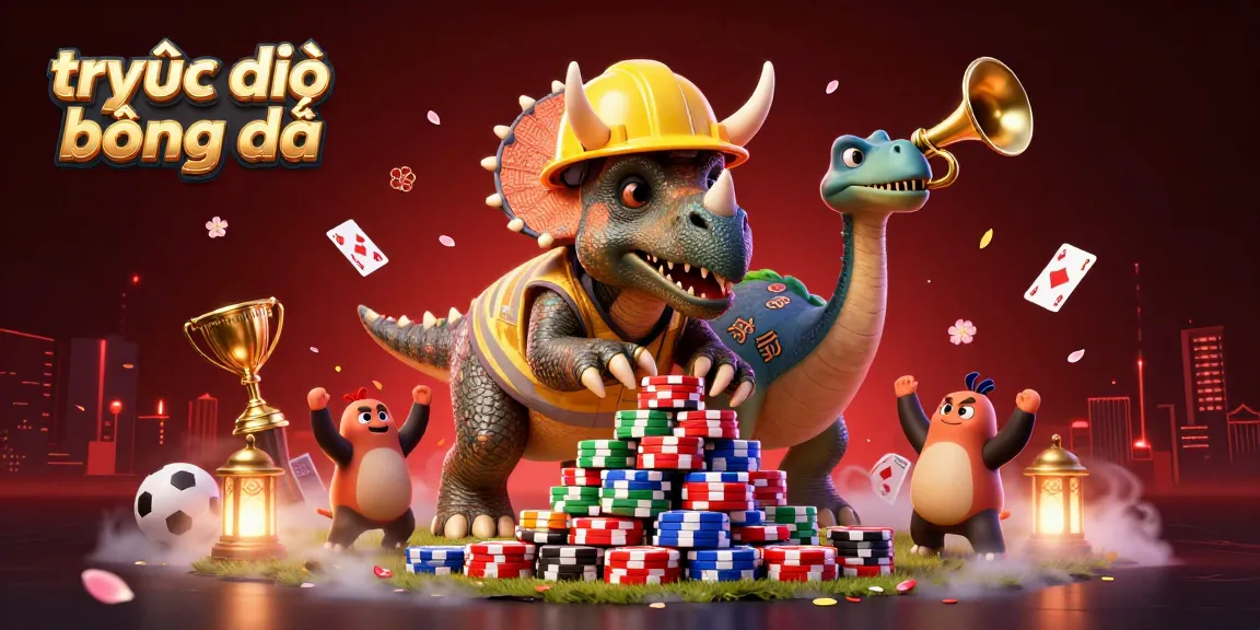 Experience trực tiếp bóng đá live betting action with triceratops, celebrating sports events and excitement!