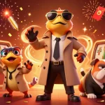 Experience exciting wins at luckywin-bet in a vibrant casino scene with animated characters and festive elements.