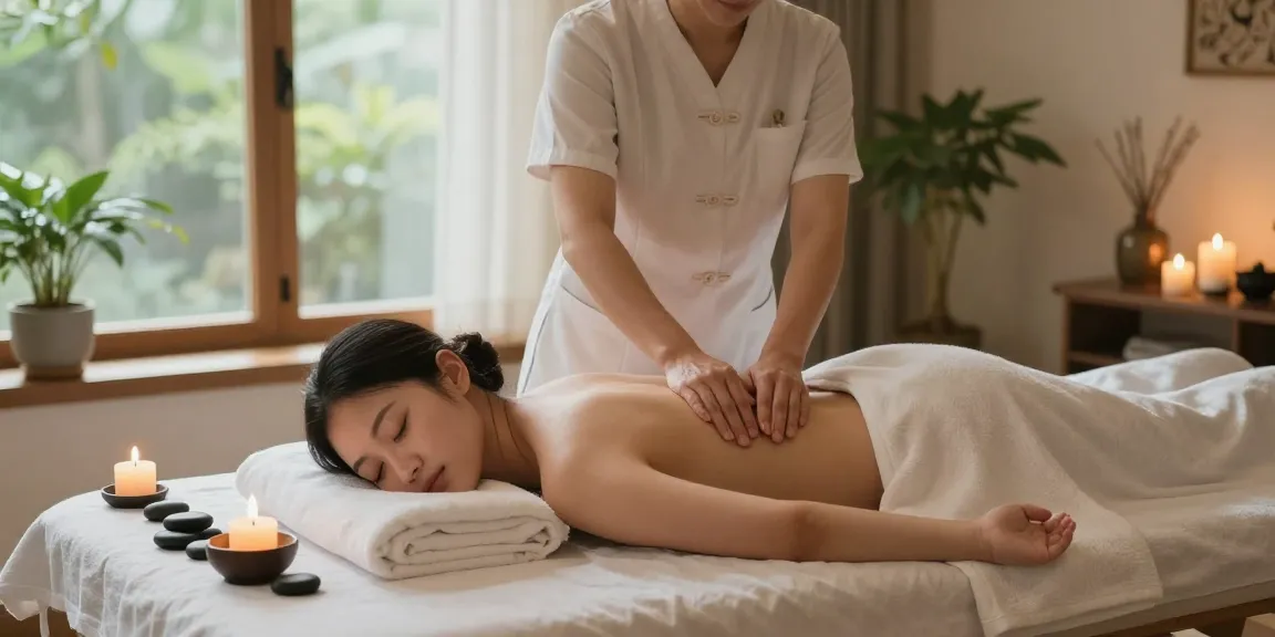 Experience 용인출장안마 in a serene spa with professional therapists, calming candles, and natural light for relaxation.