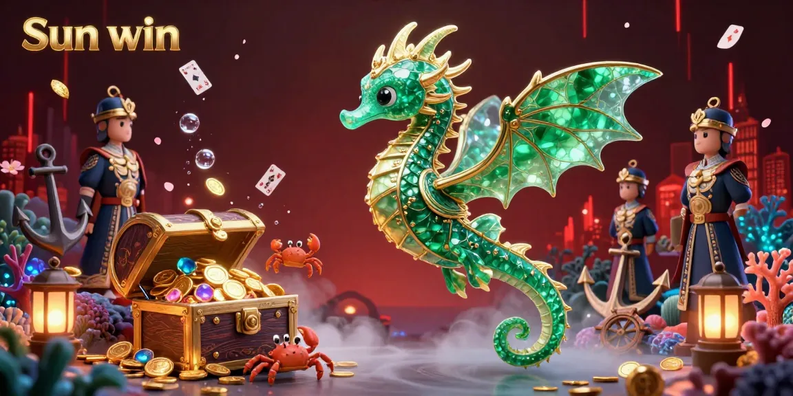 Experience thrilling opportunities to win at Sun win, featuring vibrant scenes of gaming excitement and rich underwater treasure.