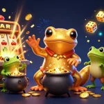 Experience the excitement of ev99ny with a vibrant 3D casino scene featuring alchemists and gold.