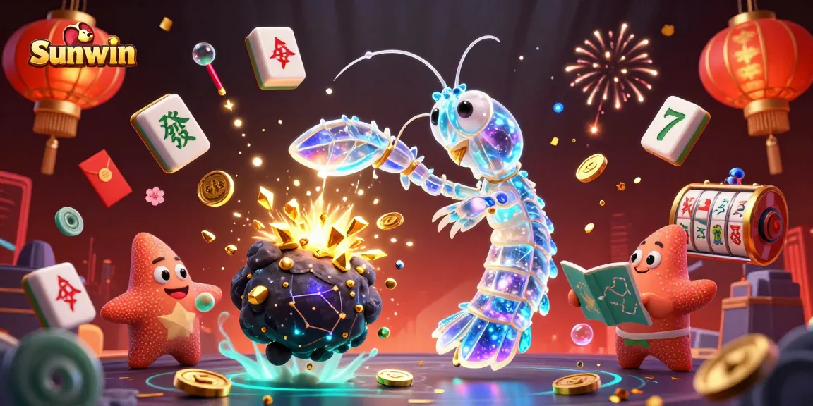 Experience thrilling gaming action with Sunwin's vibrant 3D casino scene featuring unique characters and elements.