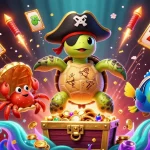 Engage with new online casinos uk by exploring vibrant 3D characters amidst spinning slot reels and gold treasures.
