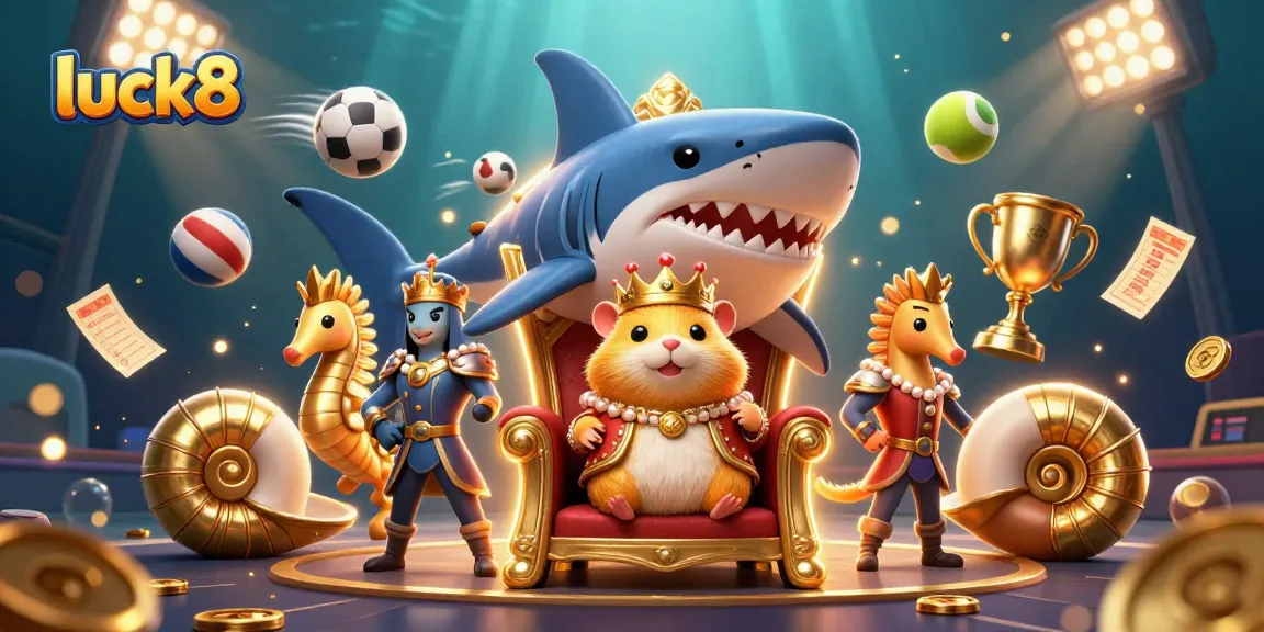 Engage in dynamic betting action with luck8, featuring a fierce golden hamster king and thrilling game elements.
