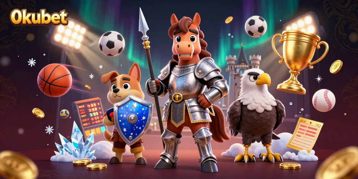 Engage with thrilling action at 0kubet, featuring a knight and puppy in dynamic casino-themed illustration.