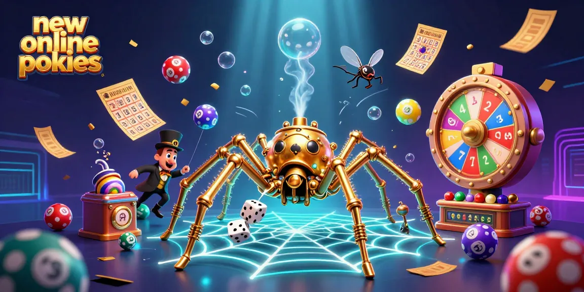 Experience the thrill of new online pokies with an engaging steampunk-themed scene.