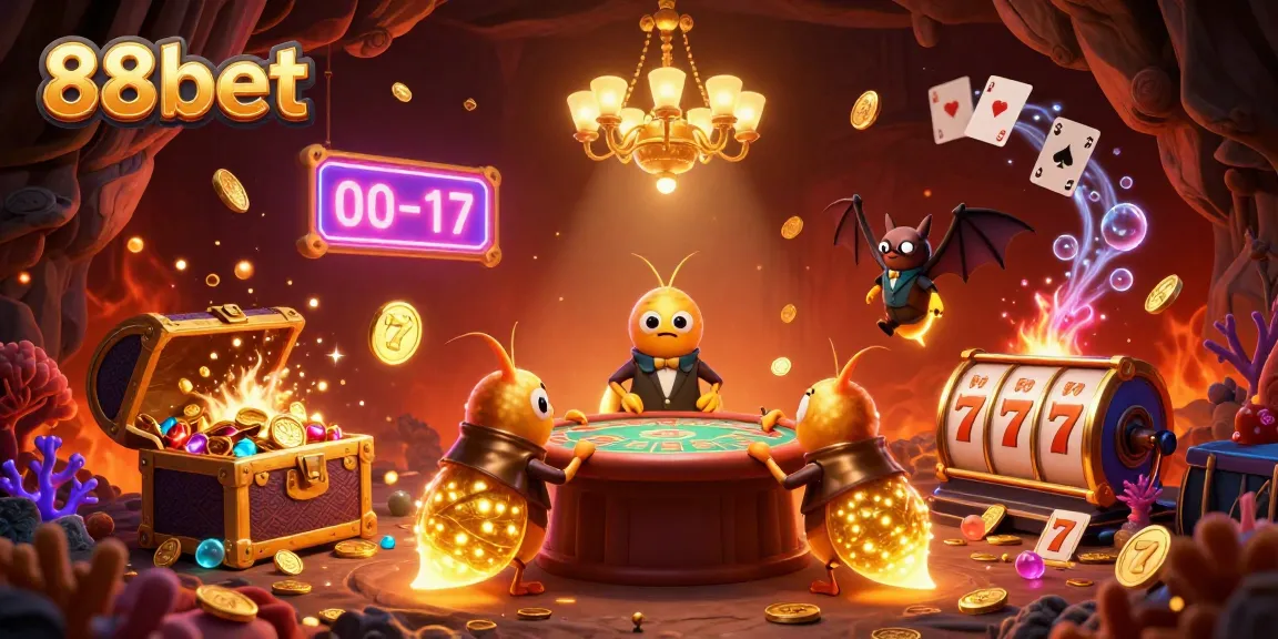 Experience thrilling wins at 88bet with vibrant casino play illuminated by glowworms.
