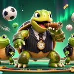Join the iwin club with a dynamic scene featuring a mobster turtle, bullfrog enforcers, and sports elements.